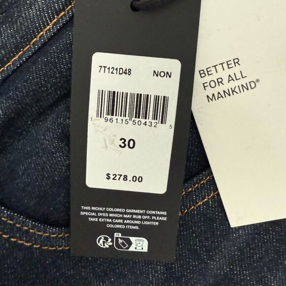 7 For All Mankind The Straight Classic Dark Blue Jeans Los Angeles Men’s Size 30 - Picture 5 of 15